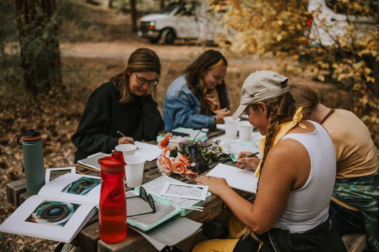Group of women on the Santa Fe women's retreat
