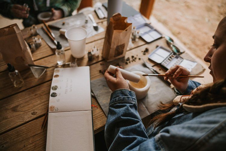 Santa Fe women's retreat painting workshop at Ghost Ranch