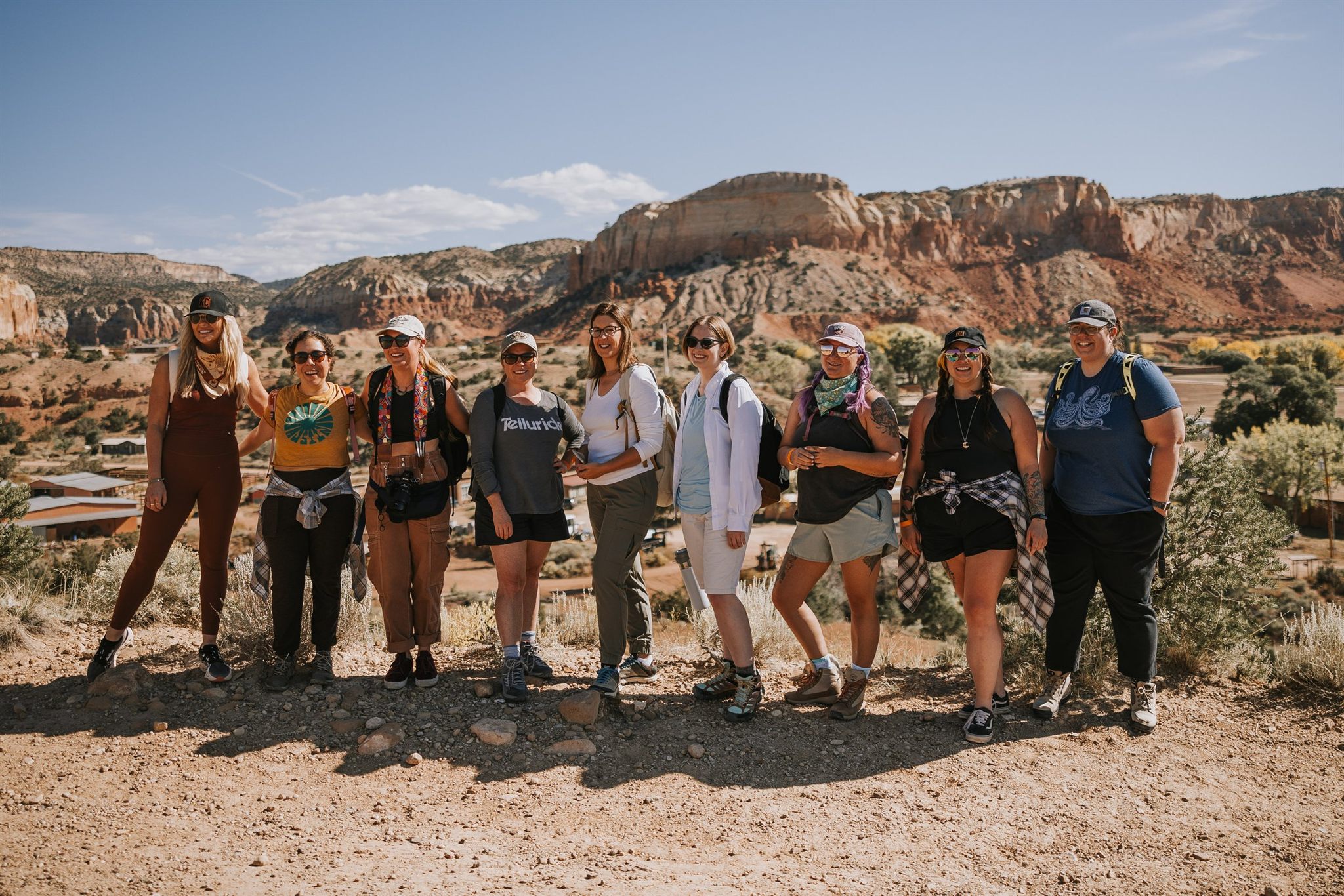 Making pigment from earth and rocks on a Santa Fe women's retreat