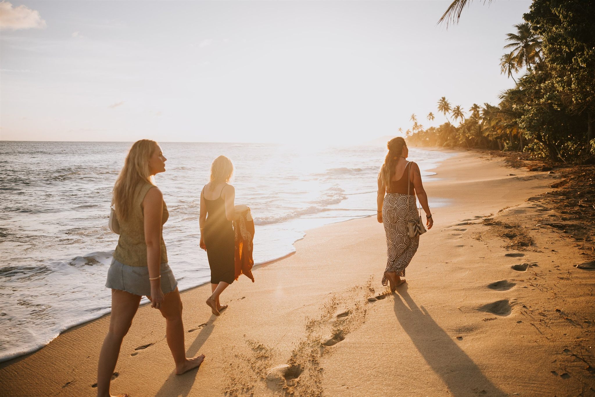 Women dancing and celebrating together at the Vieques retreat