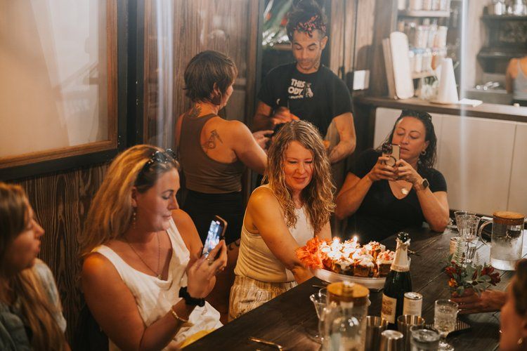 Women's circle gathering during the Ember and Solis retreat in Vieques