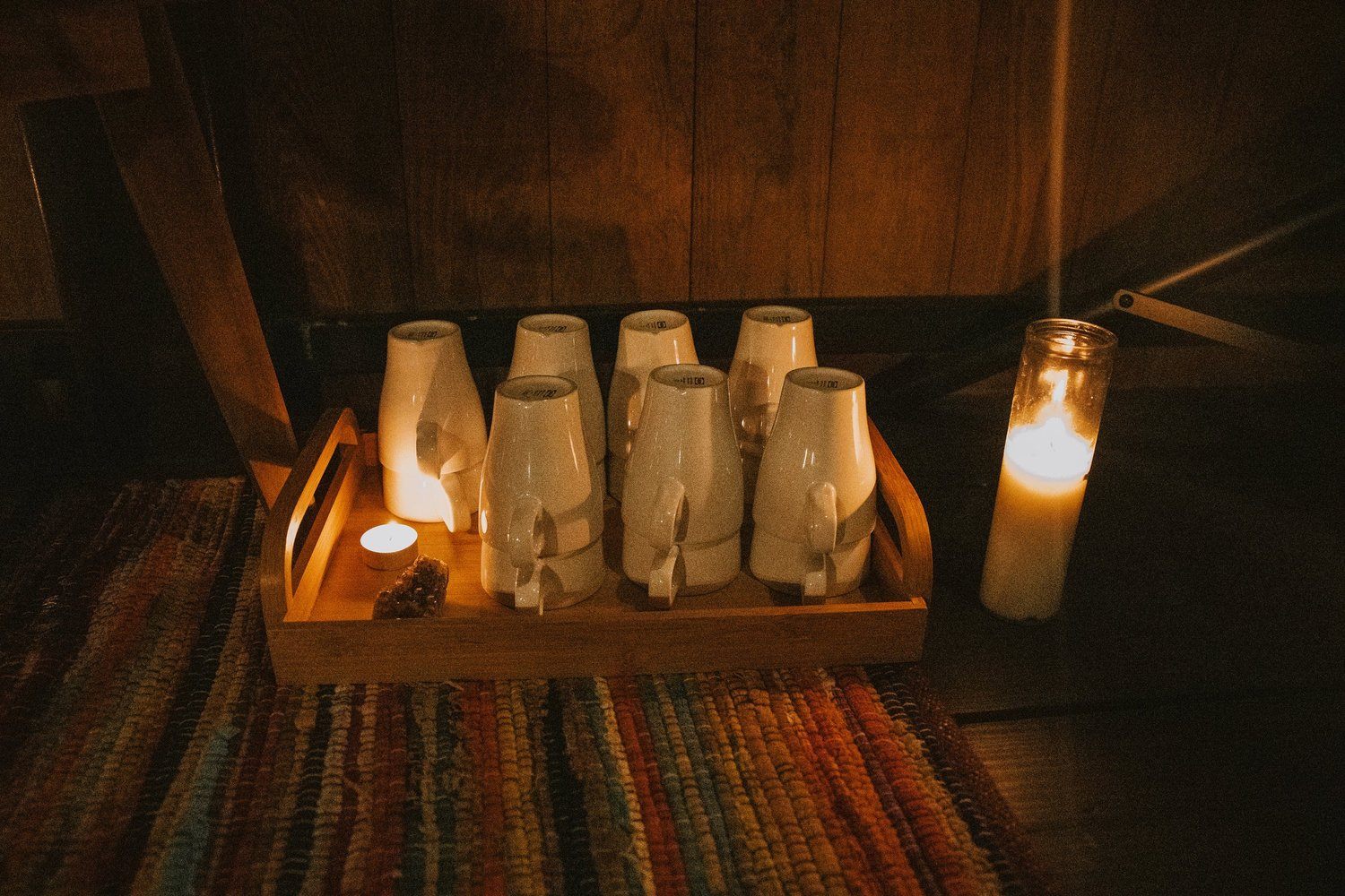 Retreat guests connecting and sharing stories in a women's circle