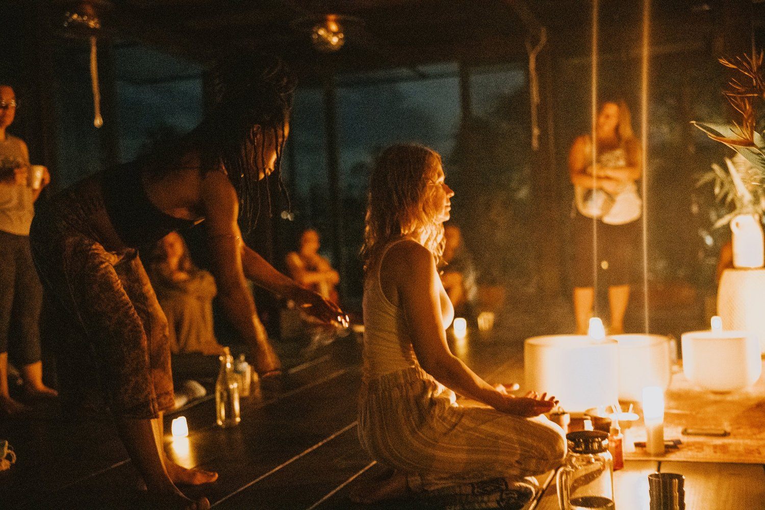 A candid moment of sisterhood at the Ember and Solis women's retreat