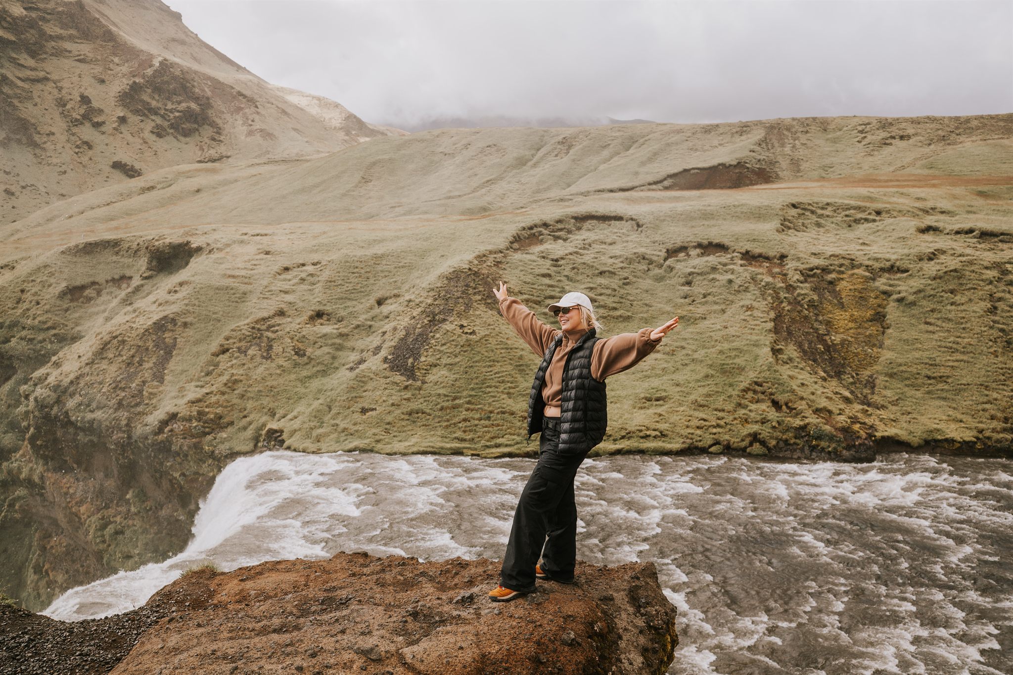 Black-sand beach on an Iceland women's retreat