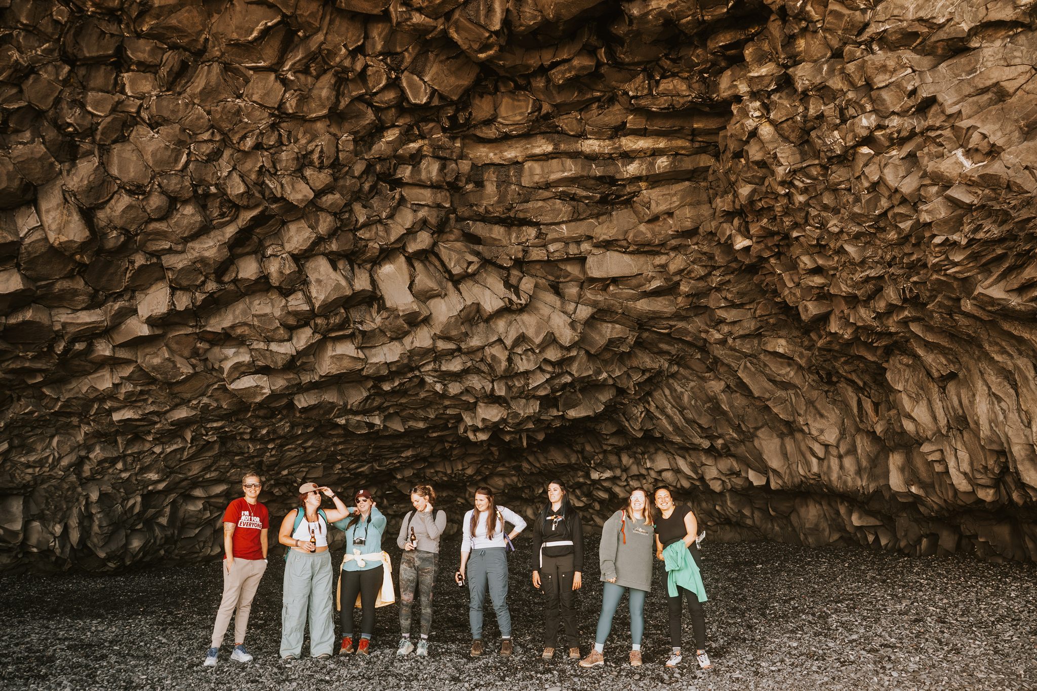 Iceland summer women's retreat group on the south coast