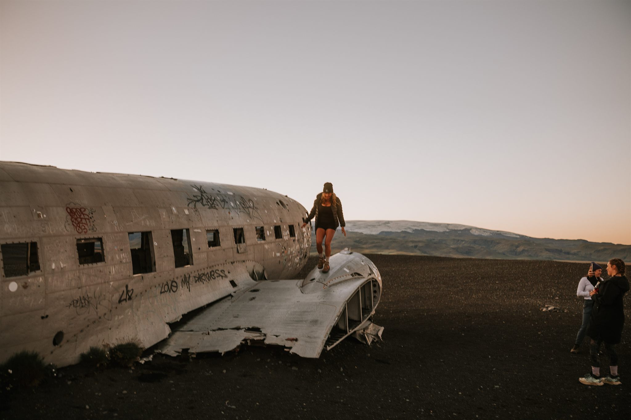 Midnight light over the Iceland coastline