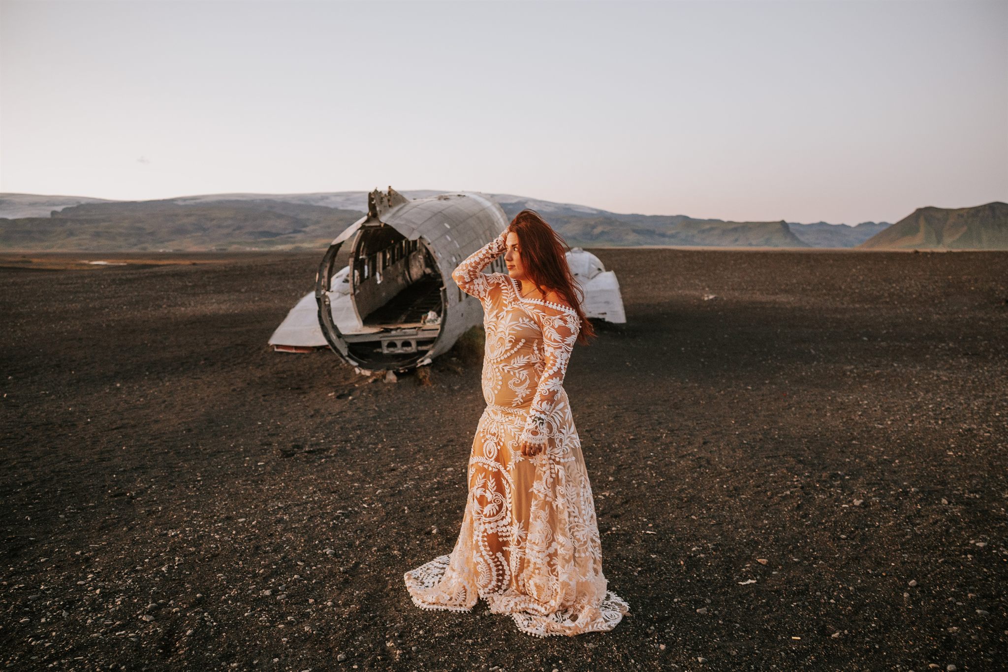 Black-sand beach on an Iceland women's retreat