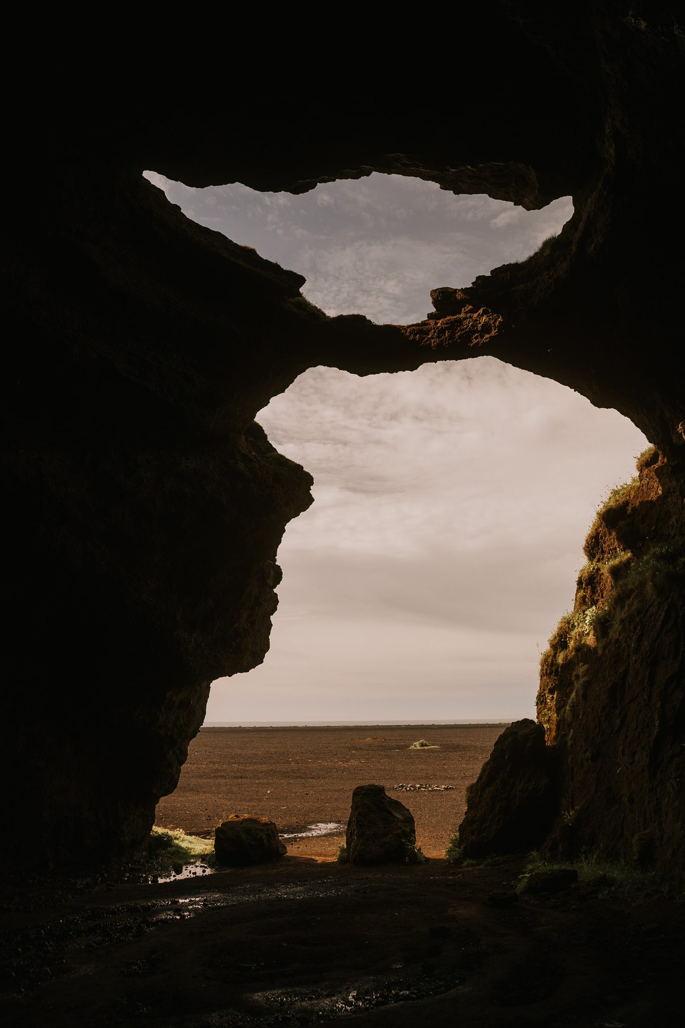 Black-sand beach on an Iceland women's retreat