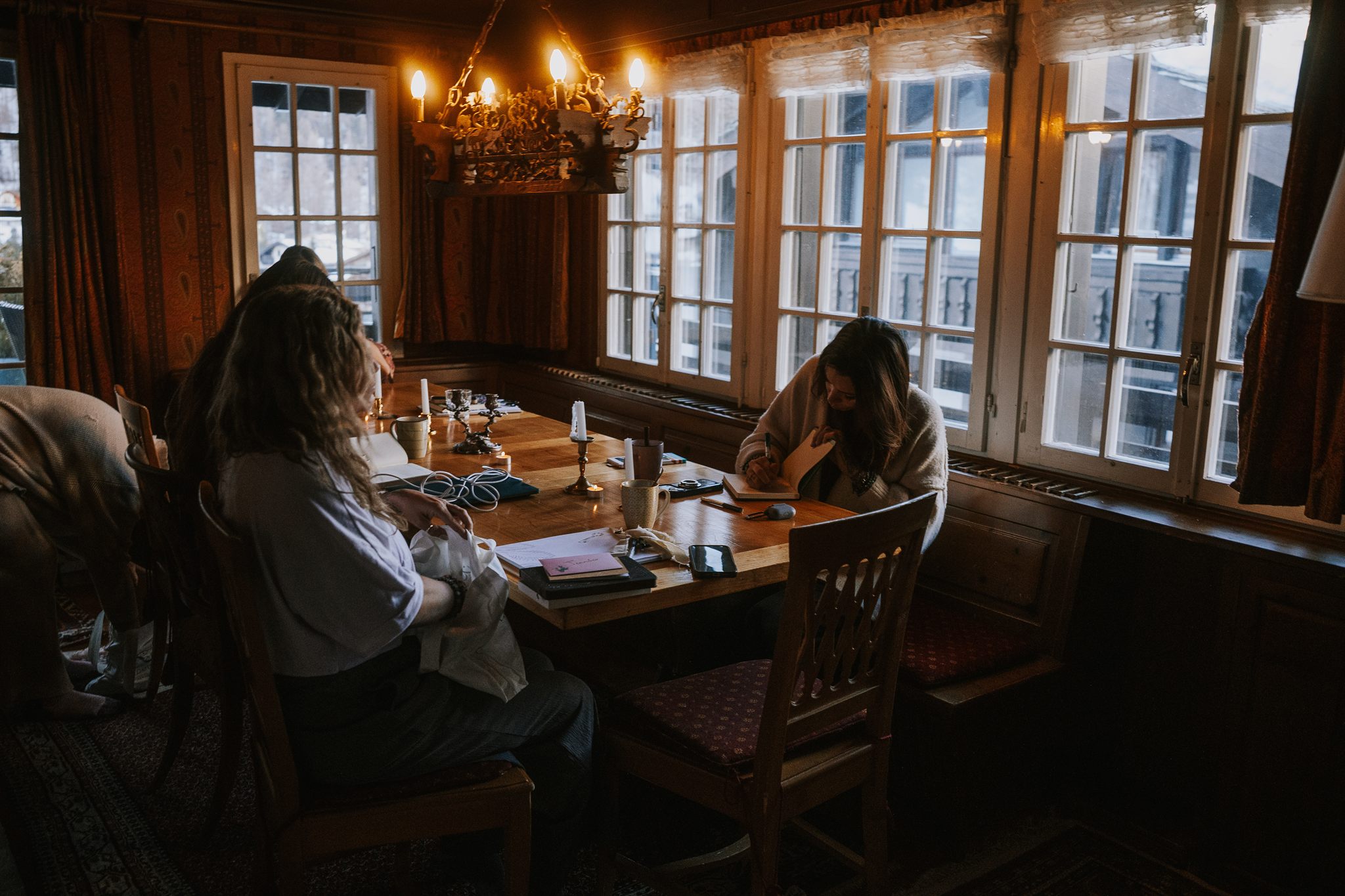 Guided morning writing at a Zermatt women's retreat