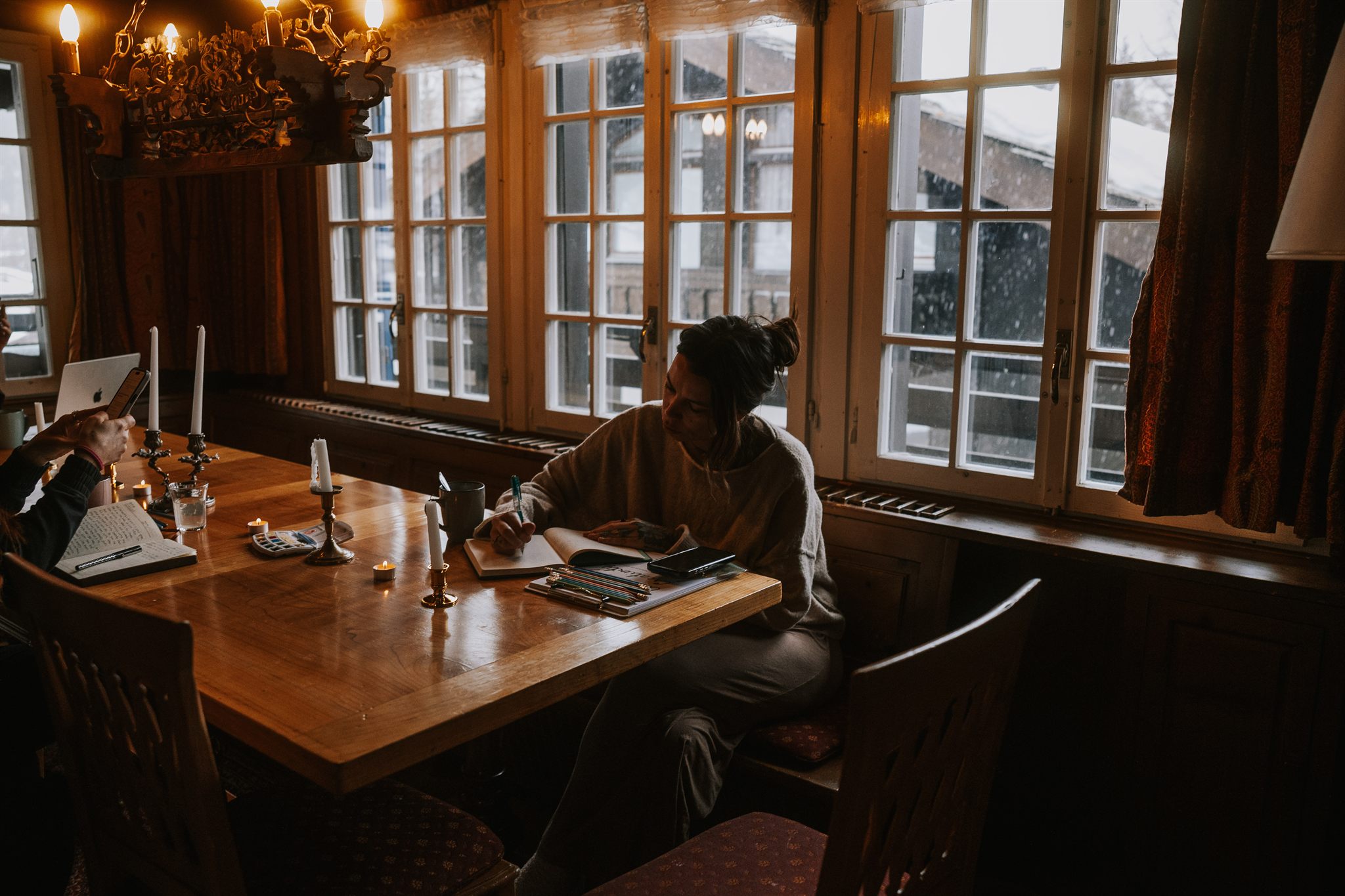 Guided morning writing at a Zermatt women's retreat