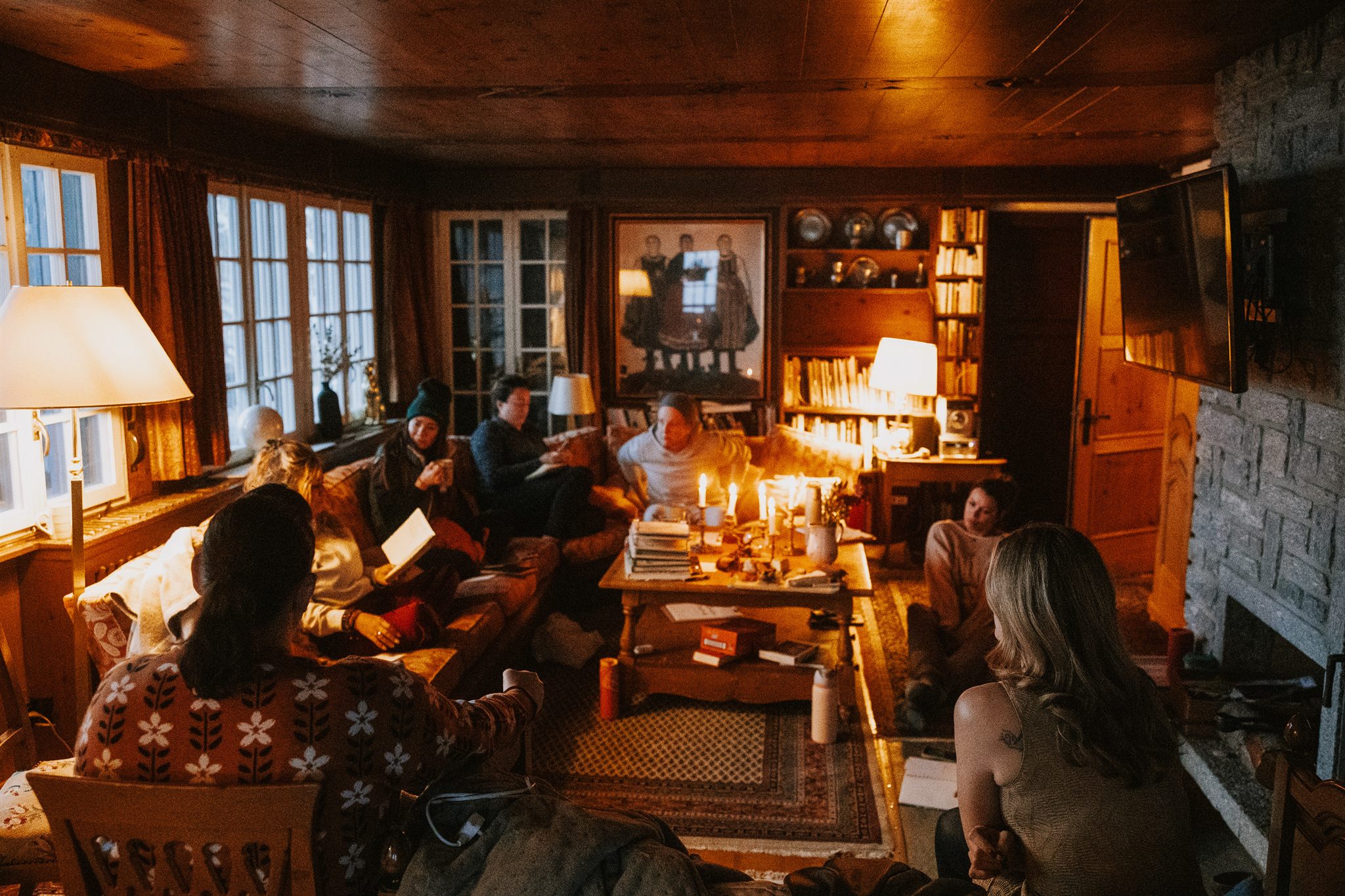 Handmade paper and pressed flowers at a creative retreat